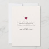 Pink Hearts Overlay Valentine’s Day Photo Card Kaart (Achterkant)