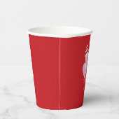 Pink Hearts Papieren Bekers (Rechts)