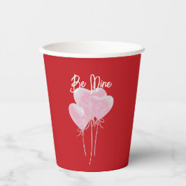 Pink Hearts Papieren Bekers