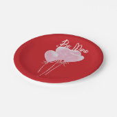 Pink Hearts Papieren Bordje (Gekanteld)