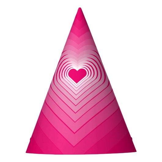 Pink Hearts Party Pet Feesthoedjes (Voorkant)