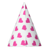 Pink Hearts Party Pet - Kies kleur Feesthoedjes (Achterkant)