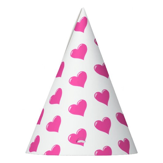 Pink Hearts Party Pet - Kies kleur Feesthoedjes (Links)