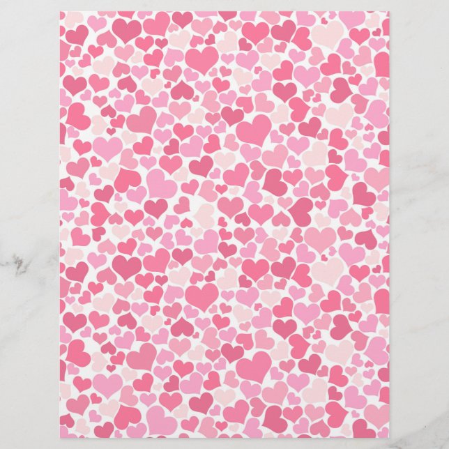 Pink Hearts Patroonpapier (Voorkant)