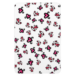 Pink Hearts Pattern – Cute Doodle Design Magneet