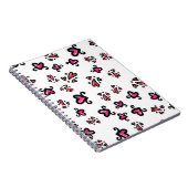 Pink Hearts Pattern – Cute Doodle Design Notitieboek (Rechterzijde)