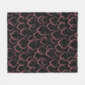  Pink Hearts Pattern Fleece Deken (Voorkant (Horizontaal))