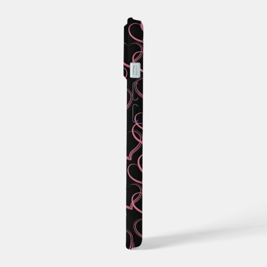 Pink Hearts Pattern iPhone 15 Case (Linkerkant)
