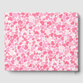 Pink Hearts Pattern Personalized Wedding Guestbook Gastenboek (Achterkant)