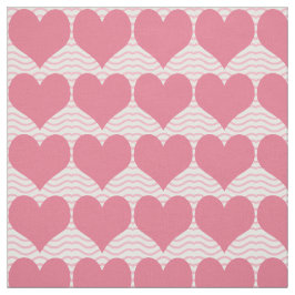 Pink Hearts Pattern Stof