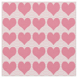 Pink Hearts Pattern Stof