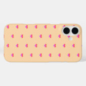 Pink Hearts Patterns Valentijnsdag Perzik Sinaasap Case-Mate iPhone Case (Achterkant (horizontaal))