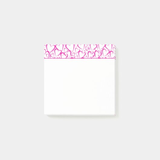 Pink Hearts Post-It Notes (Voorkant)