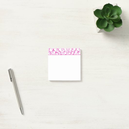 Pink Hearts Post-It Notes (Kantoor)