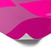 Pink Hearts Poster (Hoek)