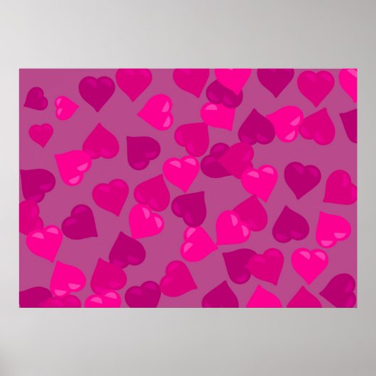 Pink Hearts Poster (Voorkant)