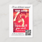 Pink Hearts Romance Auteur Boek Release Marketing Visitekaartje (Voorkant)