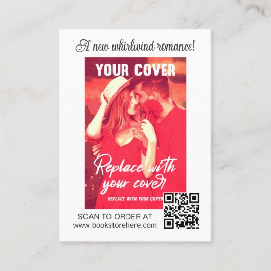 Pink Hearts Romance Auteur Boek Release Marketing Visitekaartje (Voorkant)