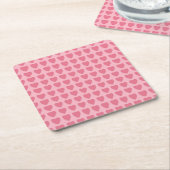 Pink Hearts Seamless Pattern Kartonnen Onderzetters (Schuin)