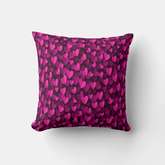 Pink Hearts Seamless Pattern Sierkussen (Voorkant)