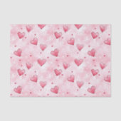 Pink Hearts Sneeuwvlokken Tissuepapier (Voorkant)