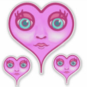 Pink Hearts Sticker (Voorkant)
