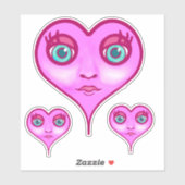 Pink Hearts Sticker (Vel)