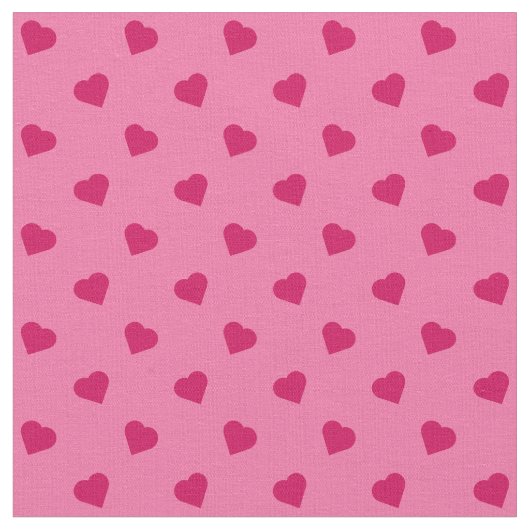 Pink Hearts Stof (Close Up)