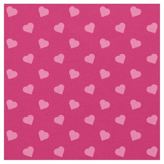 Pink Hearts Stof (Close Up)