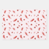 Pink Hearts Strawberry Cupcake Inpakpapier Vel (Voorkant 3)