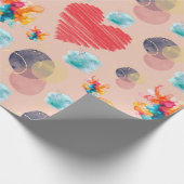 Pink Hearts Style Cadeaupapier (Hoek)