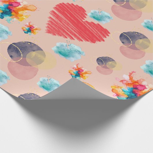 Pink Hearts Style Cadeaupapier (Hoek)