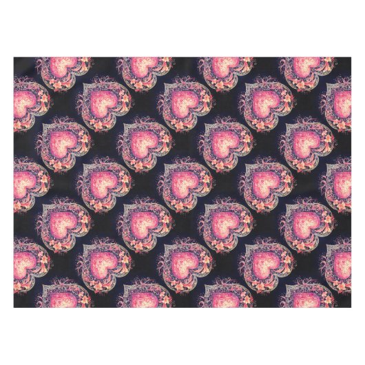 Pink Hearts Tafelkleed (Voorkant (Horizontaal))