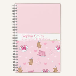 Pink Hearts & Teddy Bears Kogal Notebook Notitieboek