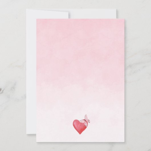 Pink Hearts Valentijn Baby shower Bedankkaart (Achterkant)