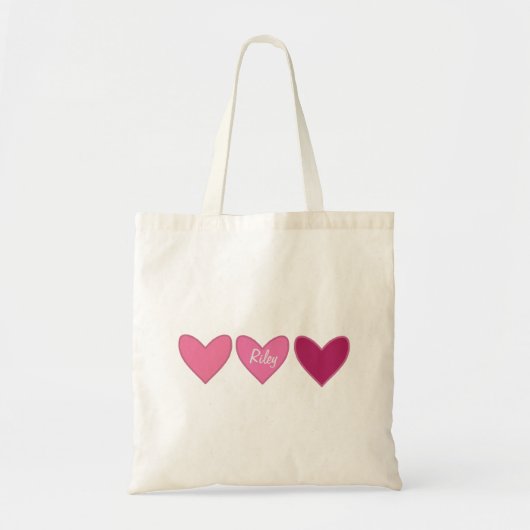 Pink Hearts Valentijn’s Day Tote Bag (Voorkant)