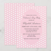 Pink Hearts Valentijnsdag Party Kaart (Voorkant / Achterkant)