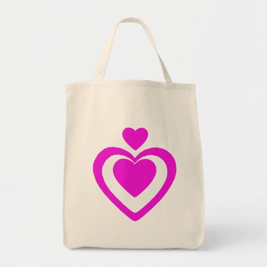 PINK HEARTS Valentijnsdag Tote Bag (Voorkant)