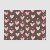 Pink Hearts-verjaardag Tissuepapier (Voorkant)