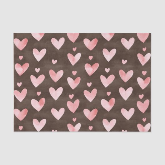 Pink Hearts-verjaardag Tissuepapier (Voorkant)