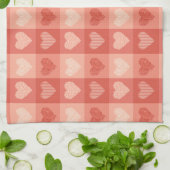 Pink Hearts voor jou Theedoek (Gevouwen)