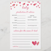 Pink Hearts voorspellingen spel Flyer (Voorkant)