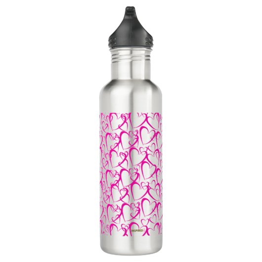 Pink Hearts Water Bottle Waterfles (Rechts)