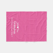 Pink Hearts "We Love You" gepersonaliseerd Fleece Deken (Voorkant (Horizontaal))