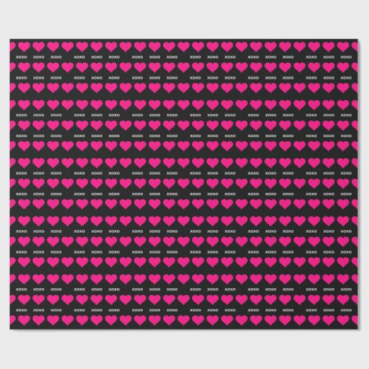 Pink Hearts - xoxo valentijn liefde Cadeaupapier (Vlak)