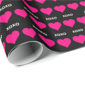 Pink Hearts - xoxo valentijn liefde Cadeaupapier (Rol Hoek)