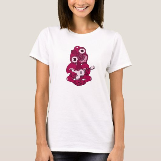PINK Hei Tiki PINK Ukulele shirt (Voorkant)