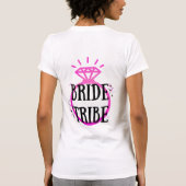 Pink Hen's Party Bachelorette Ring Bruid Tribe T-shirt (Achterkant)