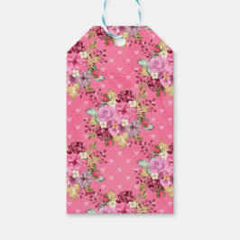 PINK HERFST AUTUMN PUMPKINS & WATERVERF FLOWERS CADEAULABEL