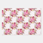 PINK HERFST AUTUMN PUMPKINS & WATERVERF FLOWERS INPAKPAPIER VEL (Voorkant 2)